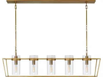 PRESIDIO LARGE LINEAR - Brass pendant lamp by Visual Comfort Europe - view 2